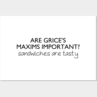 Grice's Maxims | Linguistics Posters and Art